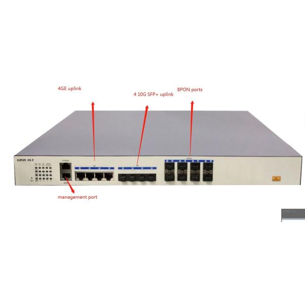 WEB CLI Management AC220V 8 PON OLT ONT 128 Users Each Port