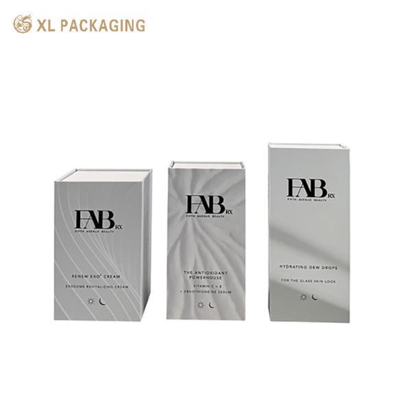XL Packaging Custom Luxury Boxes Book Shaped Cosmetic Gift Boxes Offset Printing Skin Care Body Cream Packaging Box