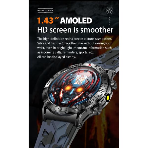 Adjustable Brightness Circle Shape Smartwatch 8 Menu Styles Round Shape Mobile Watch