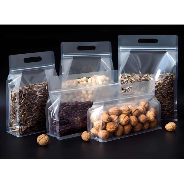 Cheap Nuts Spice Zipper Bag Sealing Clear Flat Bottom Pouch Zip Lock Plastic Food Packaging Gusset Bag