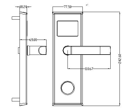 High Security Electronic LOCK Card Open Hotel Entrance Lock