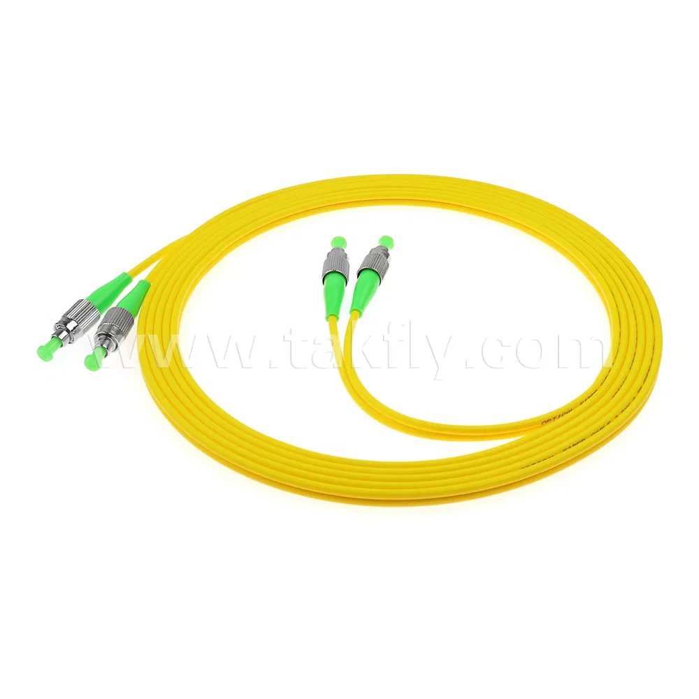 CE RoHS Qualified Fcapc to Fcapc Singlemode G652D G657A Duplex Fiber Optic Patchcord