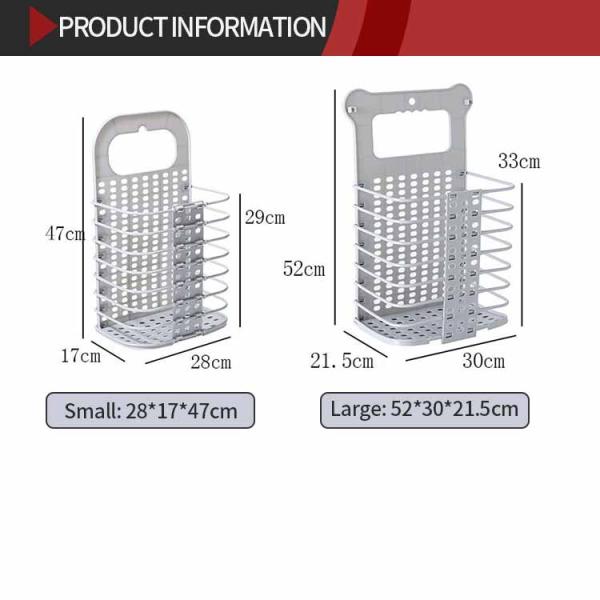Portable Multifunctional Collapsible Wall Laundry Hamper For Bathroom Save Space