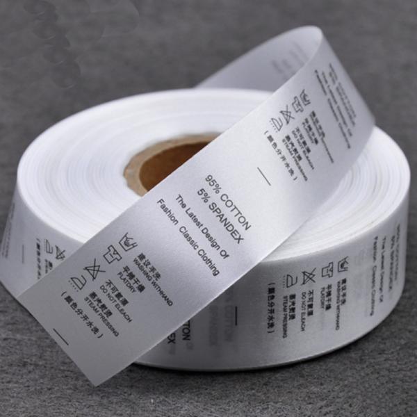 Custom Polyester garment label ribbon custom print clothing label