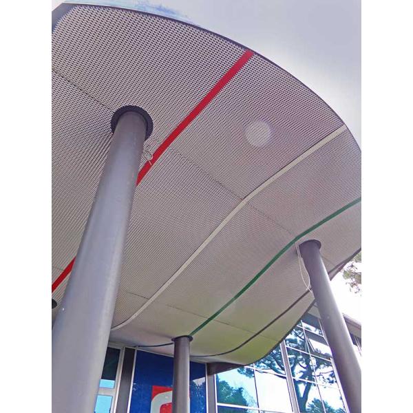 Ceiling Tiles Metal Mesh Screen , Light Weight Metal Diamond Mesh For Outer Wall Hanging