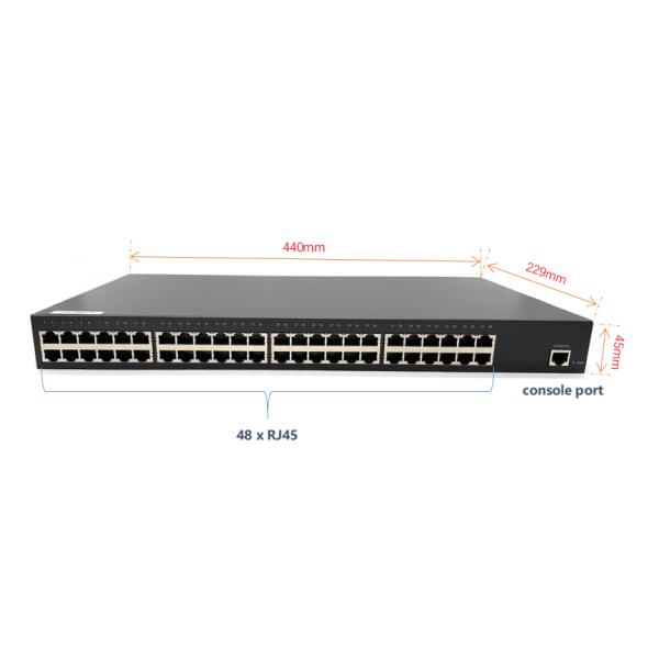 POE PSE 30W Industrial Ethernet Switch MSG8048 48 BaseTX L2 IGMP Snooping