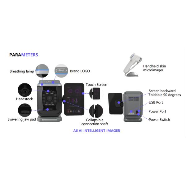 A6 2024 New AI 3D Face Analysis Beauty Analysis Pigmentation Detection Machine Skin Camera Digital Magic Mirror