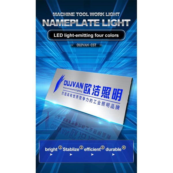 OUJVAN Luminous Nameplate Light Signal Indicator Warning Light Designed Industrial CNC Machine Tool Environments DC24V Model C6T