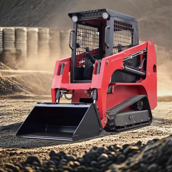 Tracked Vehicle Mini Loader Rubber Crawler Skidsteer Brush Mower Skid Loader