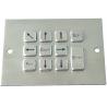 CE , FCC , ROHS 11 keys industrial waterproof metal keypad with PS/2 interface for sale