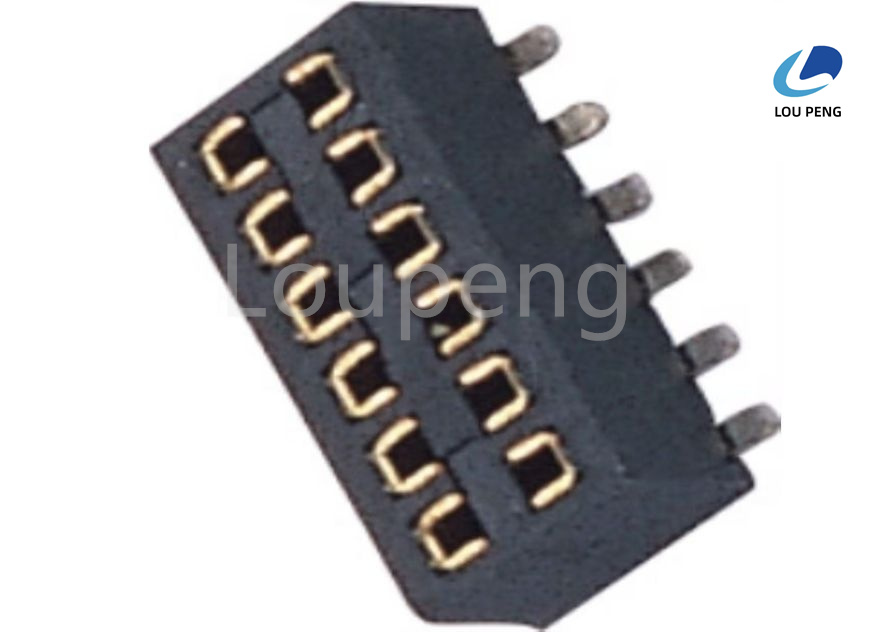 Polyester UL94V-0 Female Socket Header Connector Vertical Single Row SMT Electrical Connector for Electronic Boards