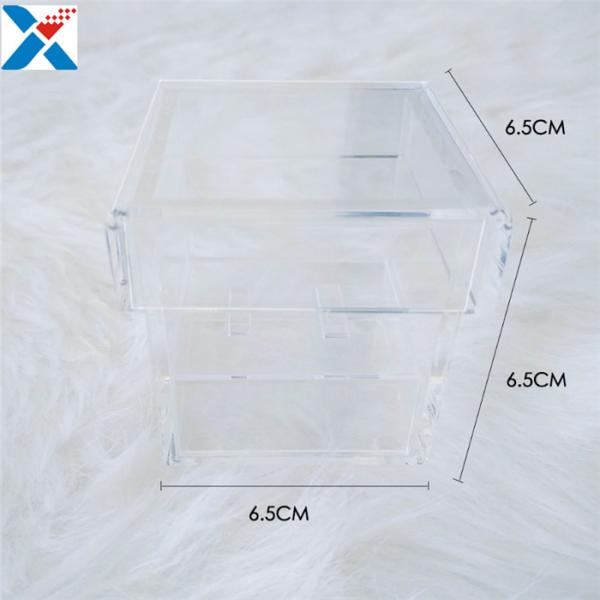 Clear Ring Holder Led Acrylic Display Case Flowers Gift Box Customized Logo