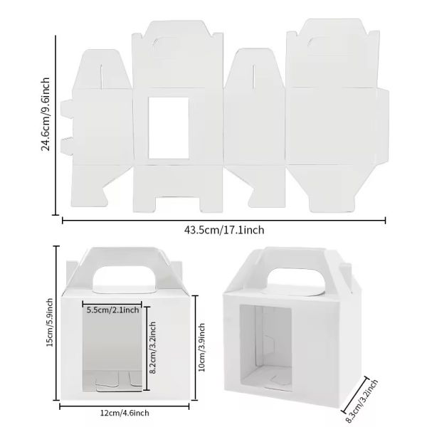 Sublimation Cardboard 11oz Mug Gift Box Custom Packaging Boxes With Window White Gold Color