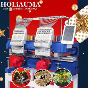 Quality Better than janome two head embroidery machine HOLiAUMA HO1502H cap t-shirt flat 3d multi functions embroidery machine for sale