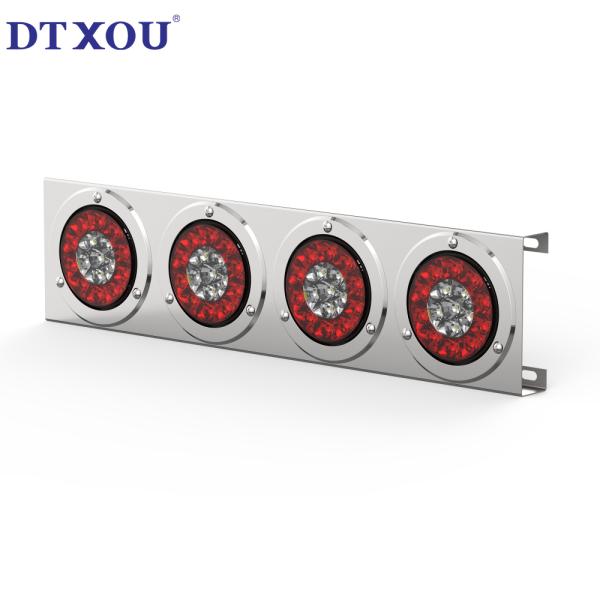 High quality waterproof 4-hole combination taillight bracket 4-inch round turn signal LED trailer taillight marker light
