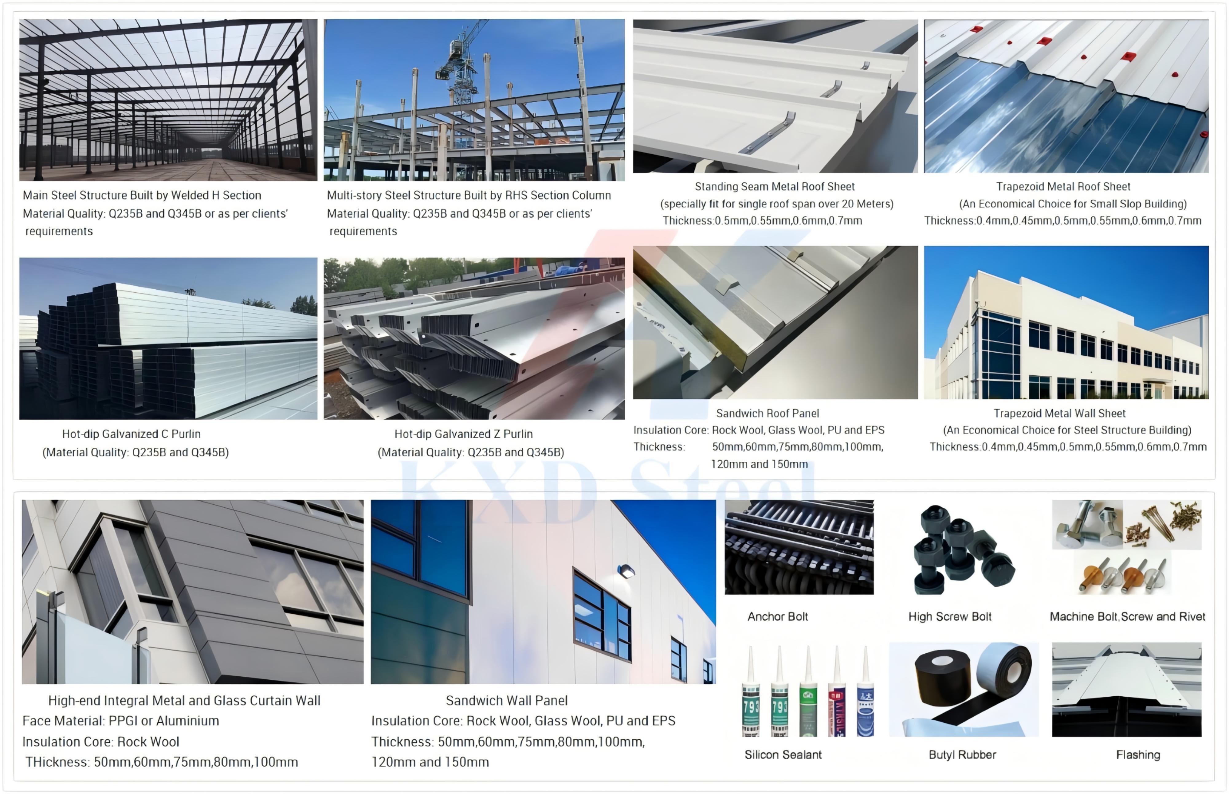 Multi-Purpose Prefabricated Steel Structure Building Engineered for Long Span Clear Interior Spaces