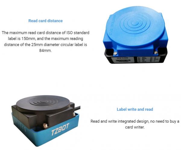 RFID Reader Land Marker Agv Safety Sensor IP65 For Automated Guided Vehicle
