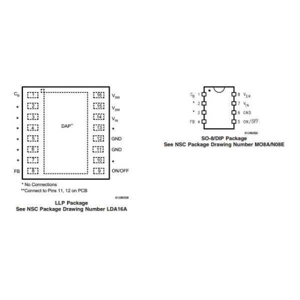 LM2675M-ADJ Integrated Circuit Chip SIMPLE SWITCHER Power Converter High Efficiency 1A Step-Down Voltage Regulator
