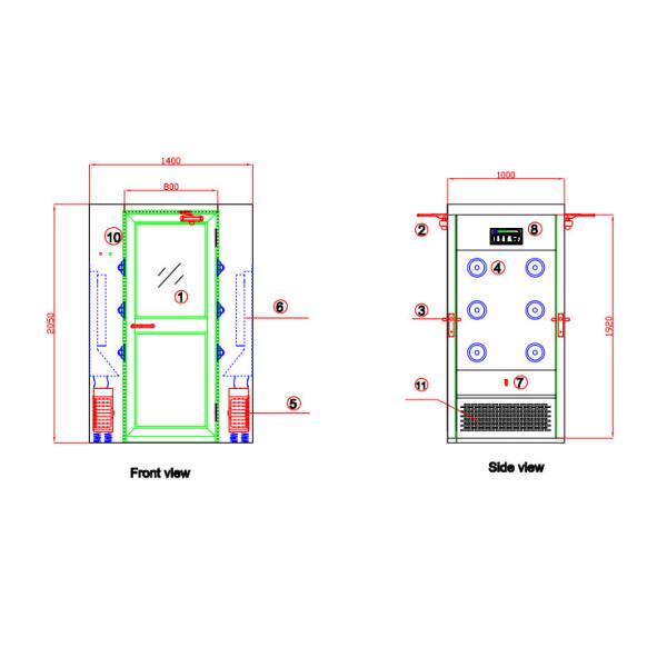 Class 100 Common Cleanroom Air Shower
