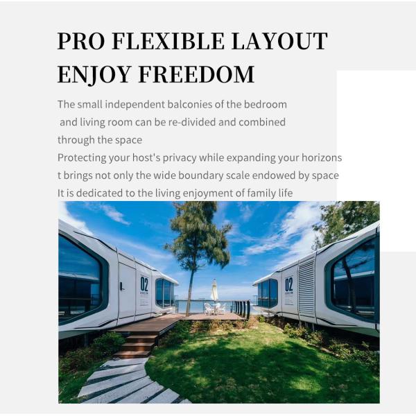 Modular Container Houses Prefab Mobile Space Capsule Homes with Customized Design