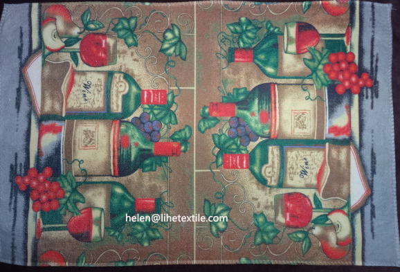 pigment printed tea towel, microfiber material