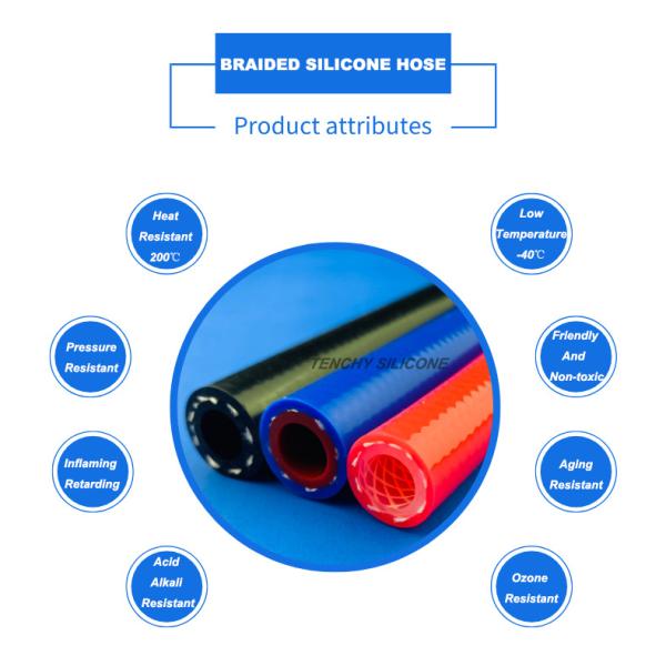 Flexible Reinforced Polyester Braided Silicone Hose Transparent