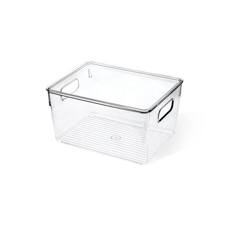 Factory Custom Transparent Plastic Rectangle Storage Box with Lid for Kitchen Refrigerator Organizes