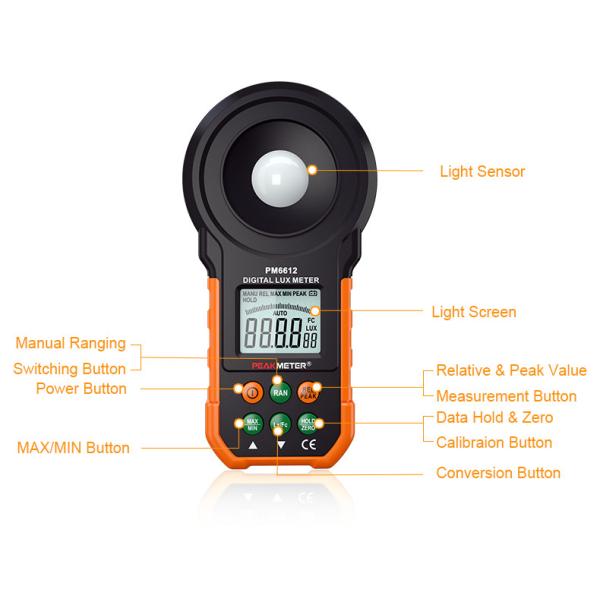 Auto Range And High Precision Digital Environmental Lux-Meter With 200,000 Spectra Tester