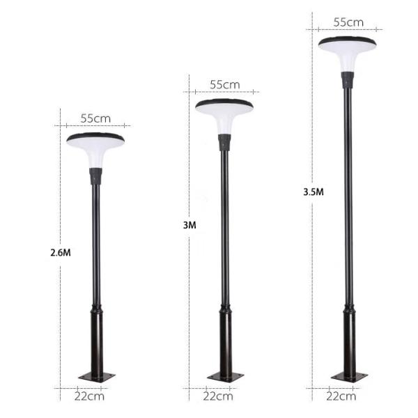 Courtyard Pathway Pole Mounted Lm80 LED Solar Lawn Lights