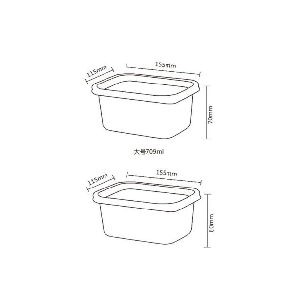 PP Material Disposable Plastic Containers Food Packaging Iml In Mould Labeling