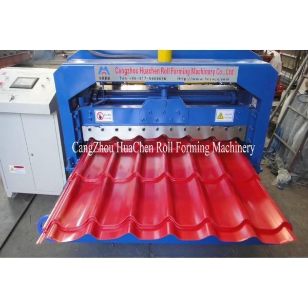 Roofing Panel / Glazed Tile Roll Forming Machine With 12 Roll Station