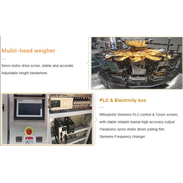 30~120Bag/min Multihead Weigher Vertical Packaging Machine / VFFS Packing Machine