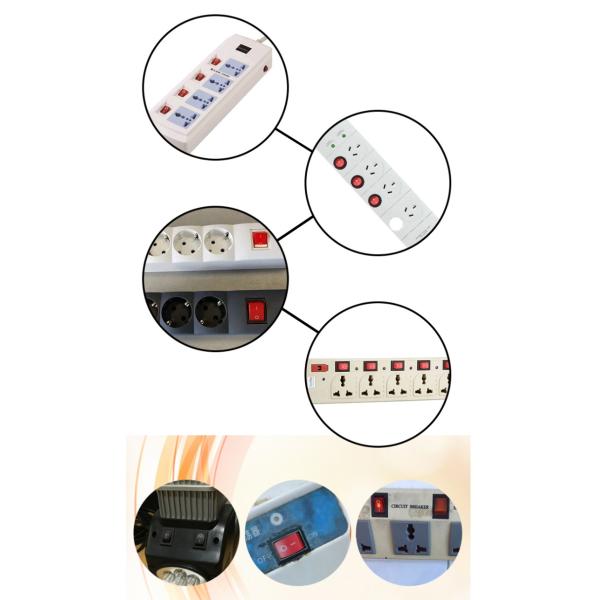 16A 250V 4 PIN Waterproof Lighted Rocker Switch
