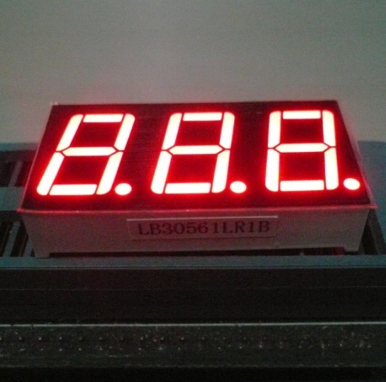 14.2mm(0.56") White 3 Digit 7 Segment LED Display for digital Temperature /Humidity indicators
