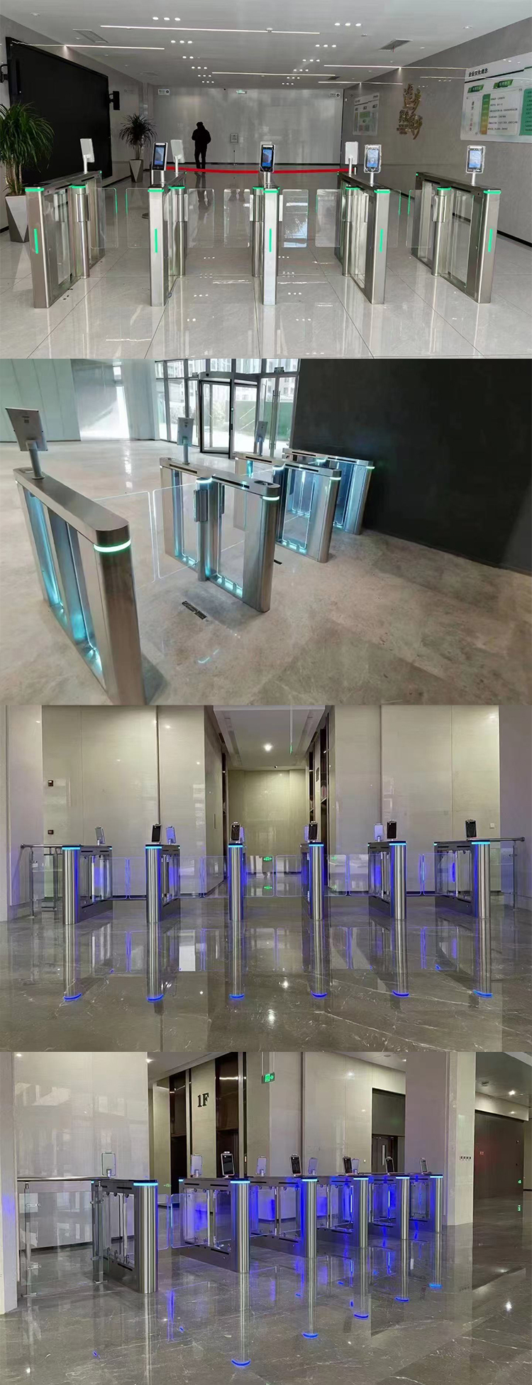 Three Roller Tripod Revolving Turnstile Gate Collision Avoidance