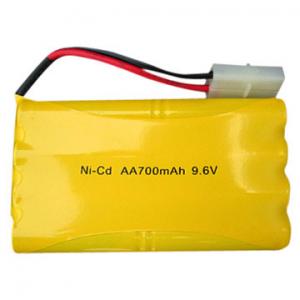 Quality Rechargeable Ni-CD AA 9.6V 700mAh Battery Pack with Connector for sale