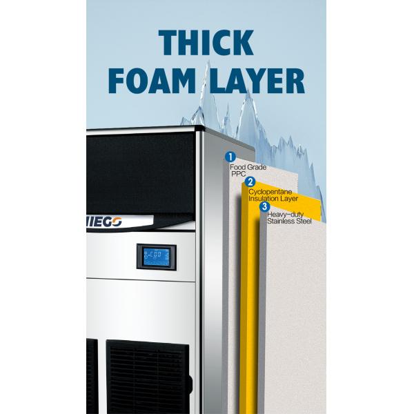 150lb Crescent Ice Machine Ice , Cube Commercial Ice Maker With Bin 70lb