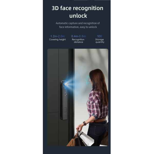 Qleung S959MAX Automatic Smart Door Lock with Video Calling Intercom and Tuya Remote Control