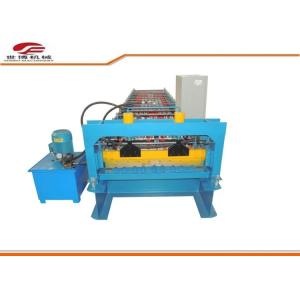 Blue Color Steel Trapezoidal Sheet Roll Forming Machine Export to Indonesia