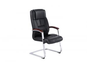 Quality Breathable Leather 70cm Conference Room Chairs Without Wheels for sale