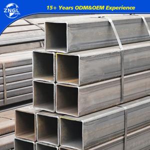China Round Section Shape Q235 Black Annealed Square Steel Tube Pipe 75mm 80mm for Building on sale