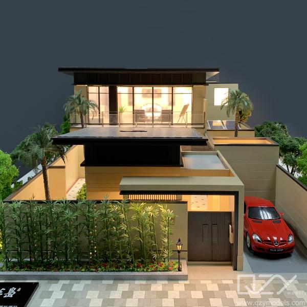 1:25 Scale Villa Model with Elevating Feature and Lighting Control for China Overseas Property
