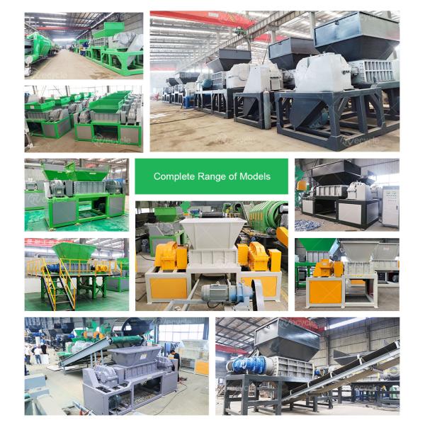 Adjustable Output Size Double Roll Scrap Metal Shredder Machine for Construction Works