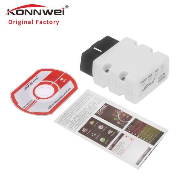 ABS Housing Iphone Vehicle Code Reader KONNWEI KW902 Wifi Obd2 Scanner 12V 0.5-1W