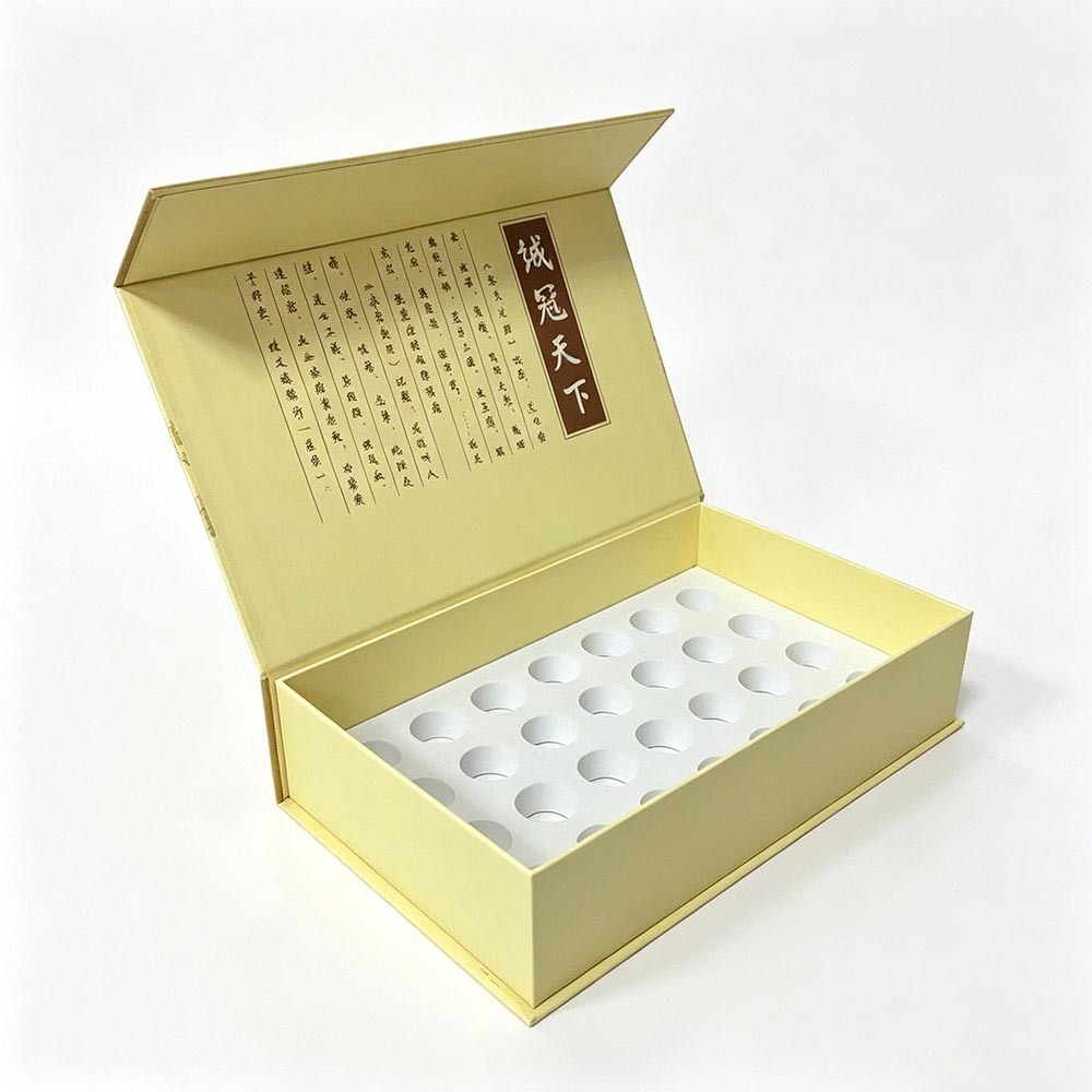 Custom Magnetic Cosmetic Packaging Box with EVA Insert UV Printing