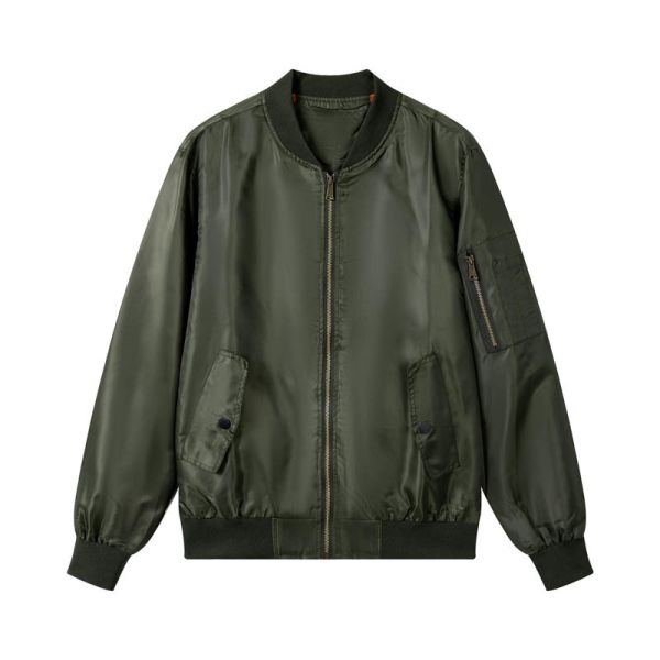 Army Green MA-1 Bomber Jacket front view