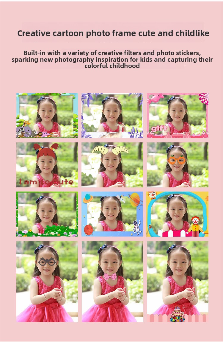 Cross-border Multifunctional Children's Camera, Instant Camera, Can Take Selfies and Print, Portable Small Camera