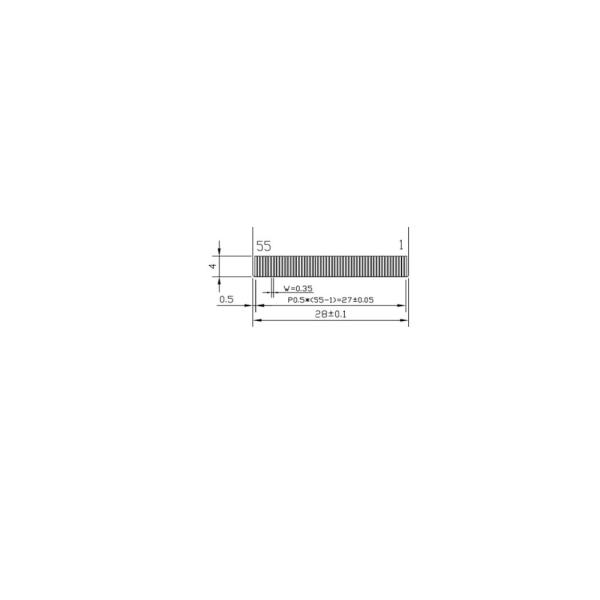 55pin Small LCD Touch Screen Module 4.3 Inch 480x800 Resolution