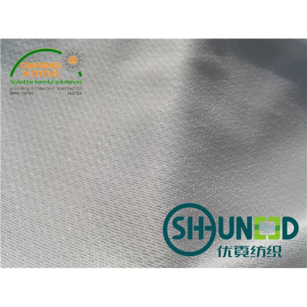 Circular Knit Stretch Interlining Material C5027WS With Double Dot PES Coating