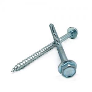 Quality 4.8 / 8.8 Grade Steel Hex Head Self Tapping Metal Screws With Flange For Wood for sale